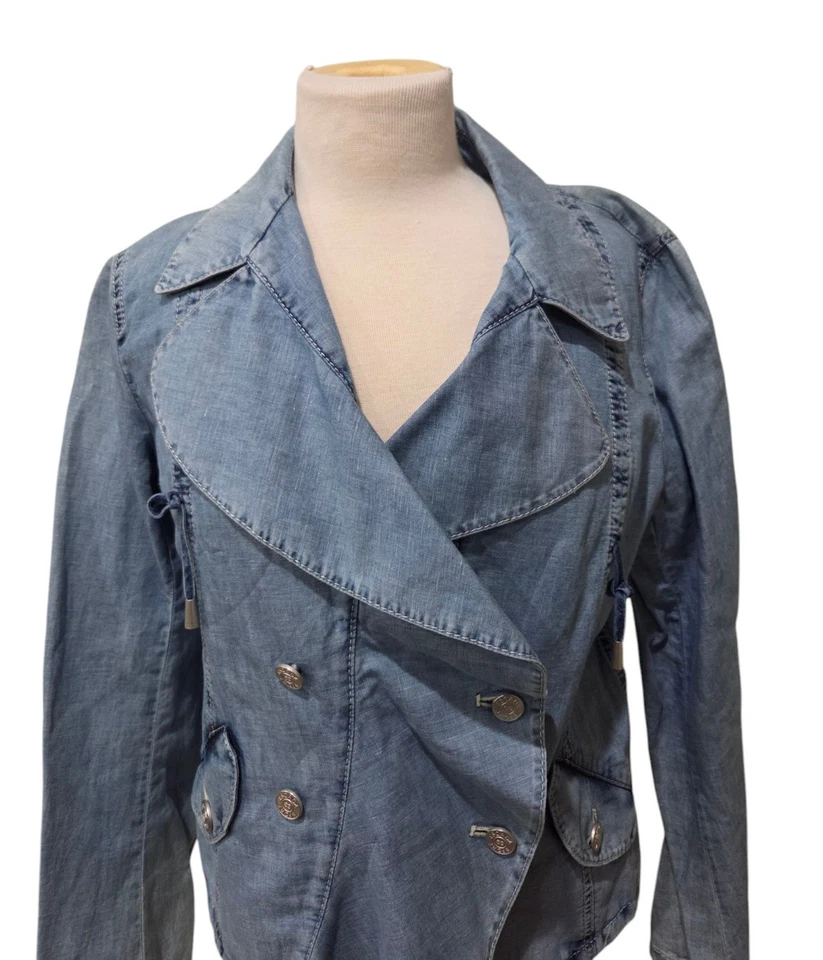 Chaqueta Blazer Escada Sport Cambray Denim Ligera Para Mujer Talla EU 40 US 10 Foto 4 de 4