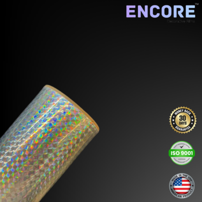 #ad Encore® EFX21 Silver Mosaic Holographic Vinyl for Decals Stickers MADE IN USA $64.95