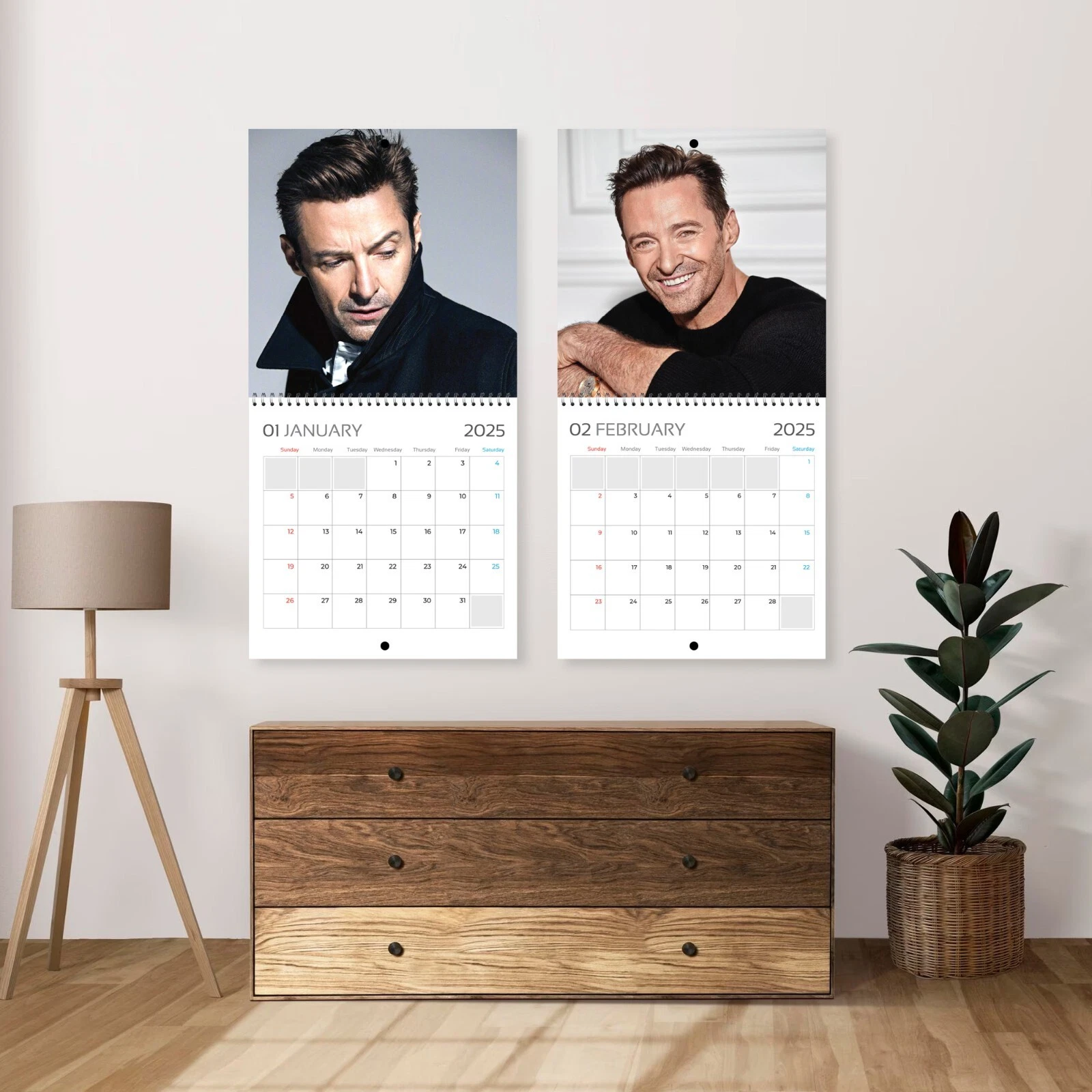 Hugh Jackman Calendar 2025, Hugh Jackman Celebrity 2025 Wall Calendar