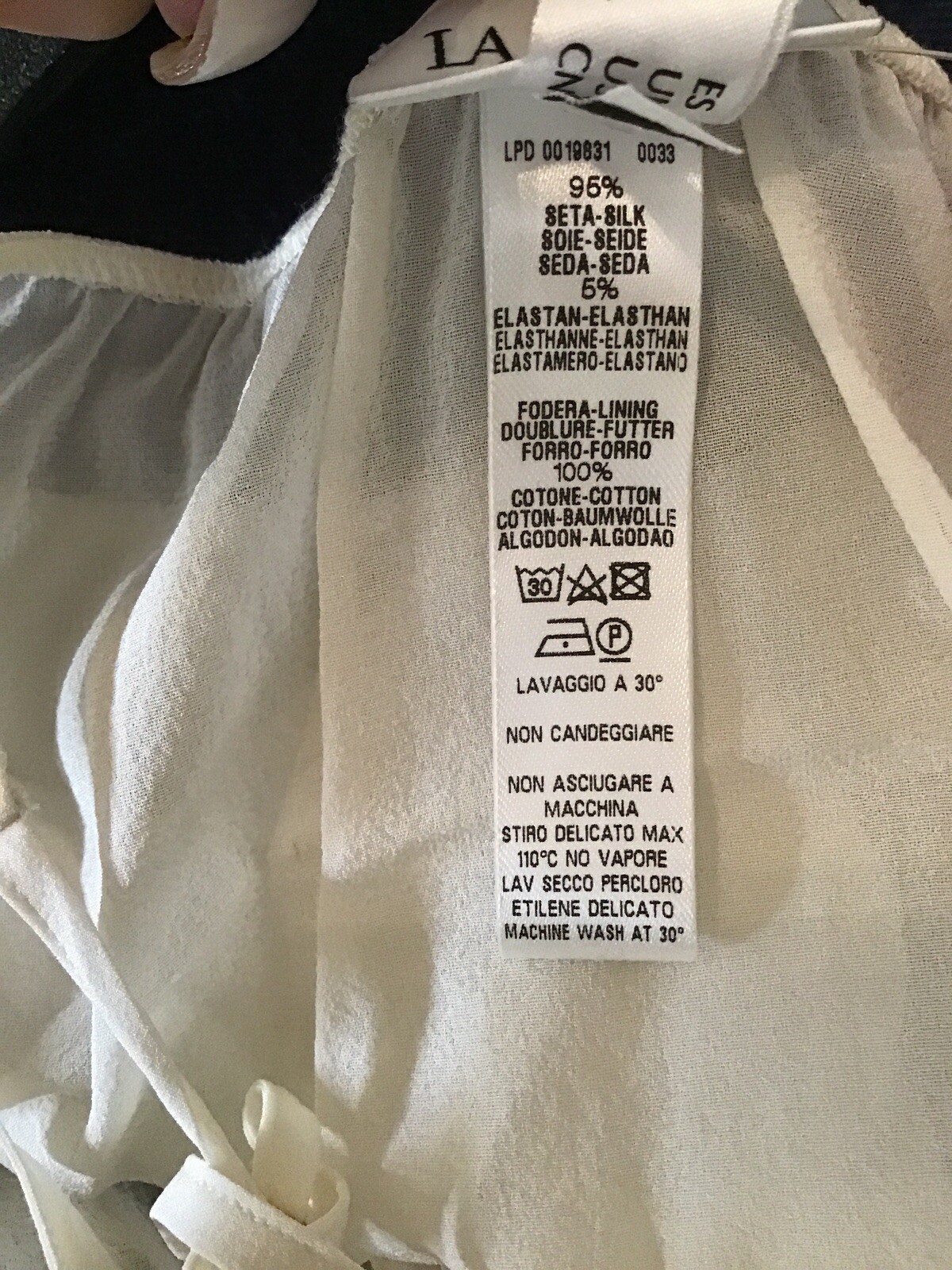 La Perla Baby Doll Ivory Transparent Top And Tie Panties Nwt $1070  Size Small image 10