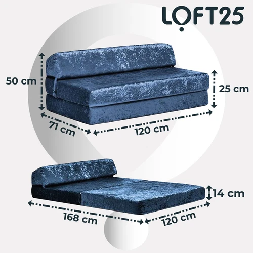 Crushed Velvet Z Bed Double Size Fold Out Guest Chairbed Sofa Seat Folding Futon - Picture 49 of 61