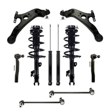 Front Struts Rear Shocks MOOG Control Arms Tie Rods Set 10 PCS for Toyota Sienna