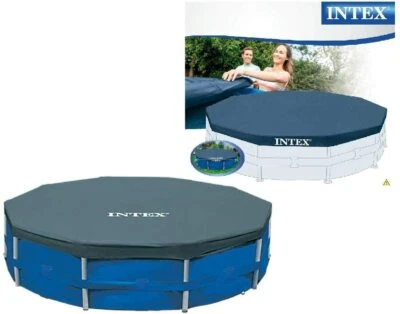 Bâche Protection Piscine Tubulaire Ronde 3.05 à 4.57 m INTEX - Photo 1/4