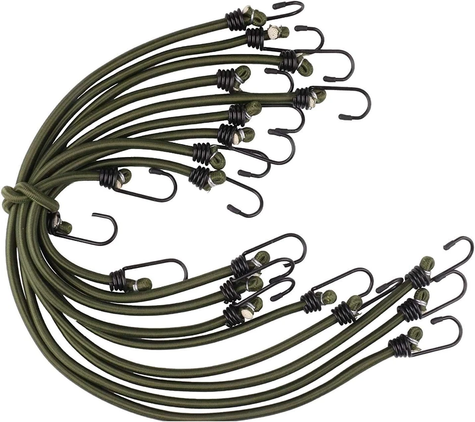 Bungee Cords with Hooks – 10 Pack Heavy Duty Elastic Straps for Car, Van & Trave - Image 3 of 4