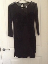 AYANAPA Size 12 Black Bodycon Dress