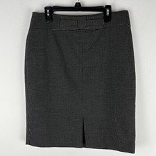 Banana Republic Skirt SZ 4 Pencil Black Polka Dot Career Classic Academia Preppy