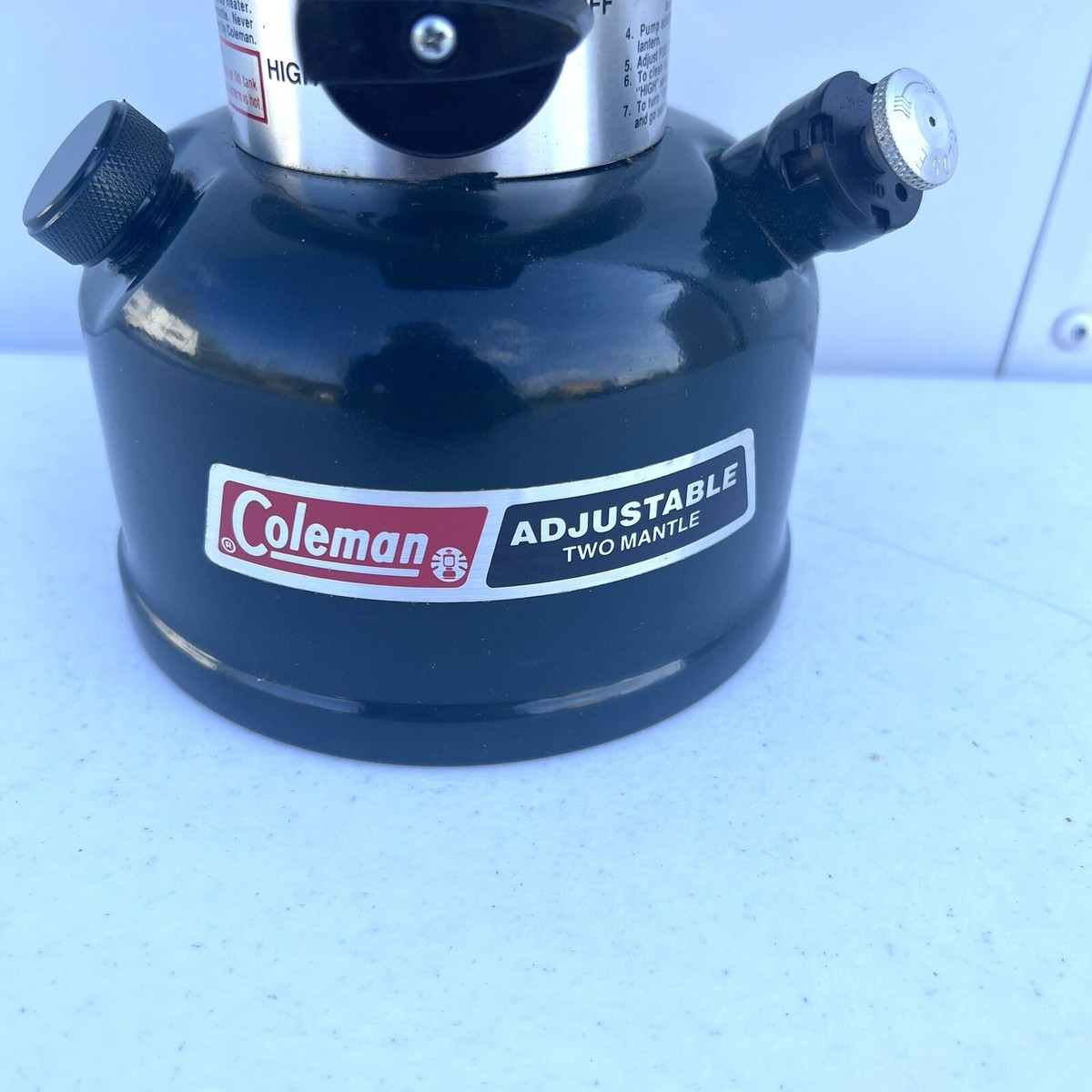 Vintage Coleman Two Mantle Adjustable Gas Lantern 288A 04/92 Date