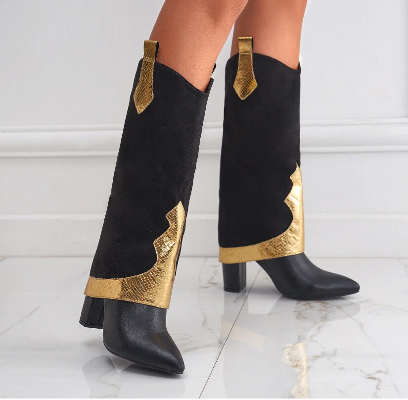 Thigh high boots shop no heel wide calf