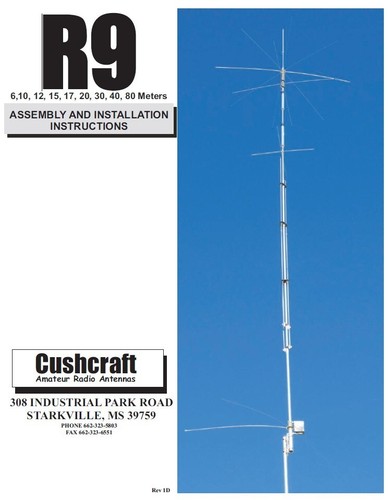 CUSHCRAFT R9, HF 9 BANDS, Vertical antenna. BOXED NEVER USED, MADE IN THE USA. - Zdjęcie 4 z 11