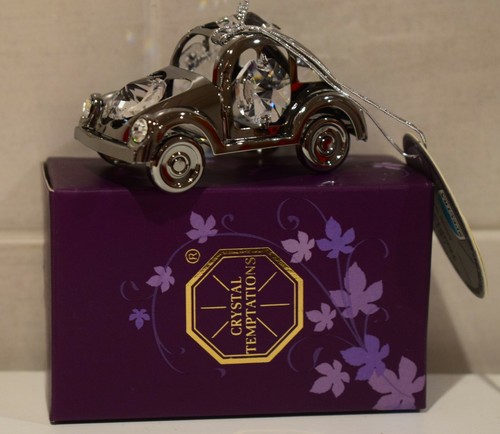 CHROME PLANE PRAM BUS CAR HORSE ORNAMENTS VESPA WITH SWAROVSKI SPECTRA CRYSTALS - Picture 11 of 26