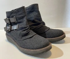Women's Blowfish Malibu Boots Samara Ankle Double Buckle Gray Size 7.5
