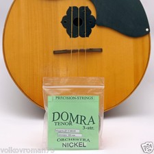 Trzy (3) sznurki DOMRA TENOR niklowane sznurki Made in Ukraine skala 585mm SOLIDNE
