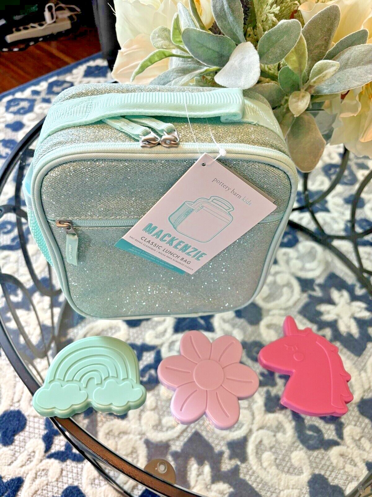 PONY BORSA PRANZO scuola fienile ceramica Disney glitter arcobaleno frozen ragazza fiore 