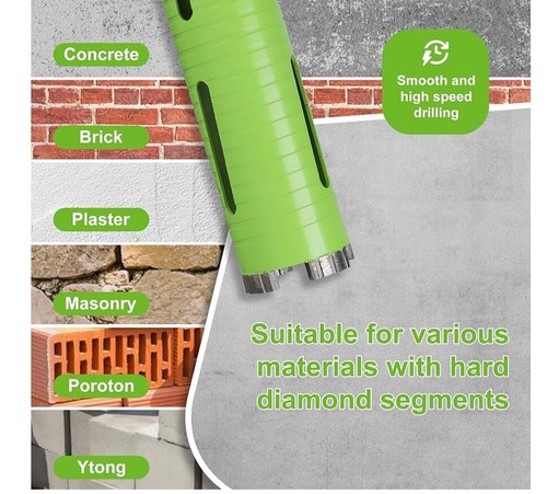 3-1/2" Concrete Core Drill Bit, 5/8"-11 Threaded Dry Core Drill Bit, 10" Dril... - Picture 6 of 6