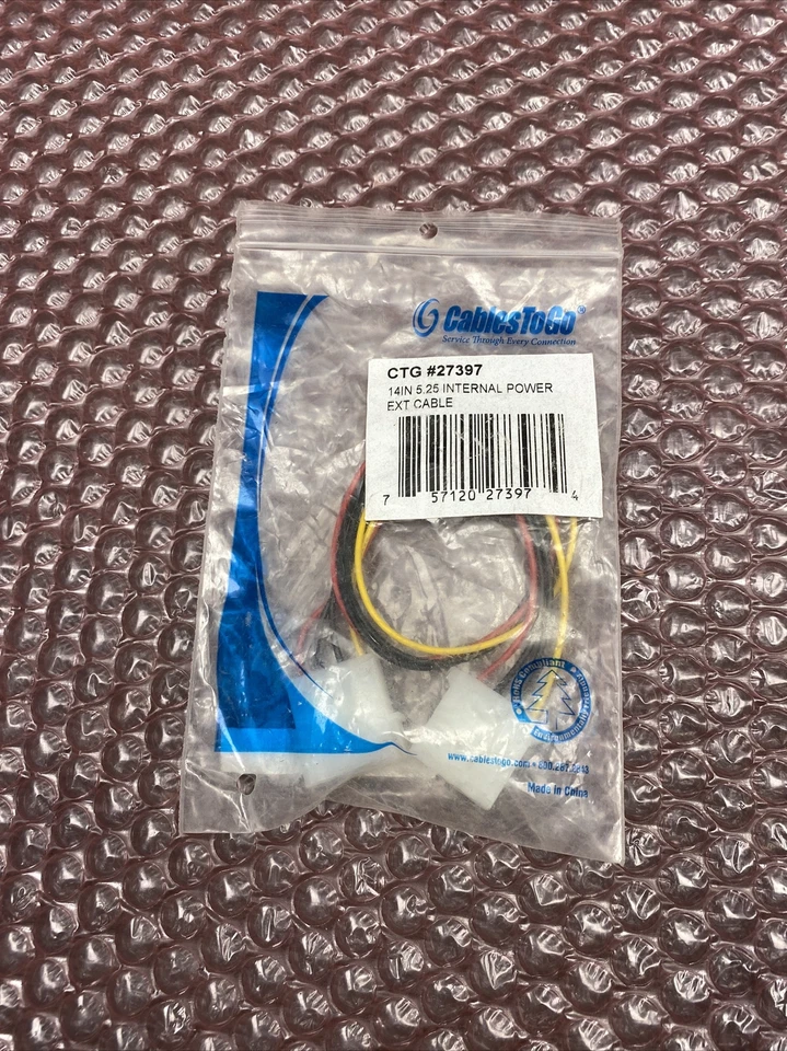 New Cables To Go 27397 14" Internal Power Extension Cable 5.25" - Image 2 of 4