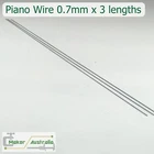 3 PCS 0.7mm Piano Wire Straight 30cm(11.81 inches) Lengths