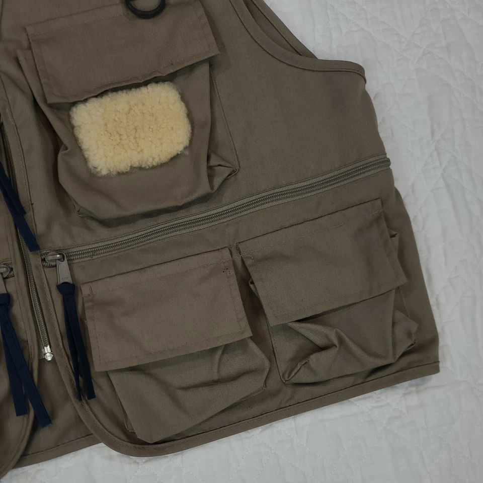VTG Columbia Hunting Fowl Vest Size L Tan Canvas - Image 2 of 4