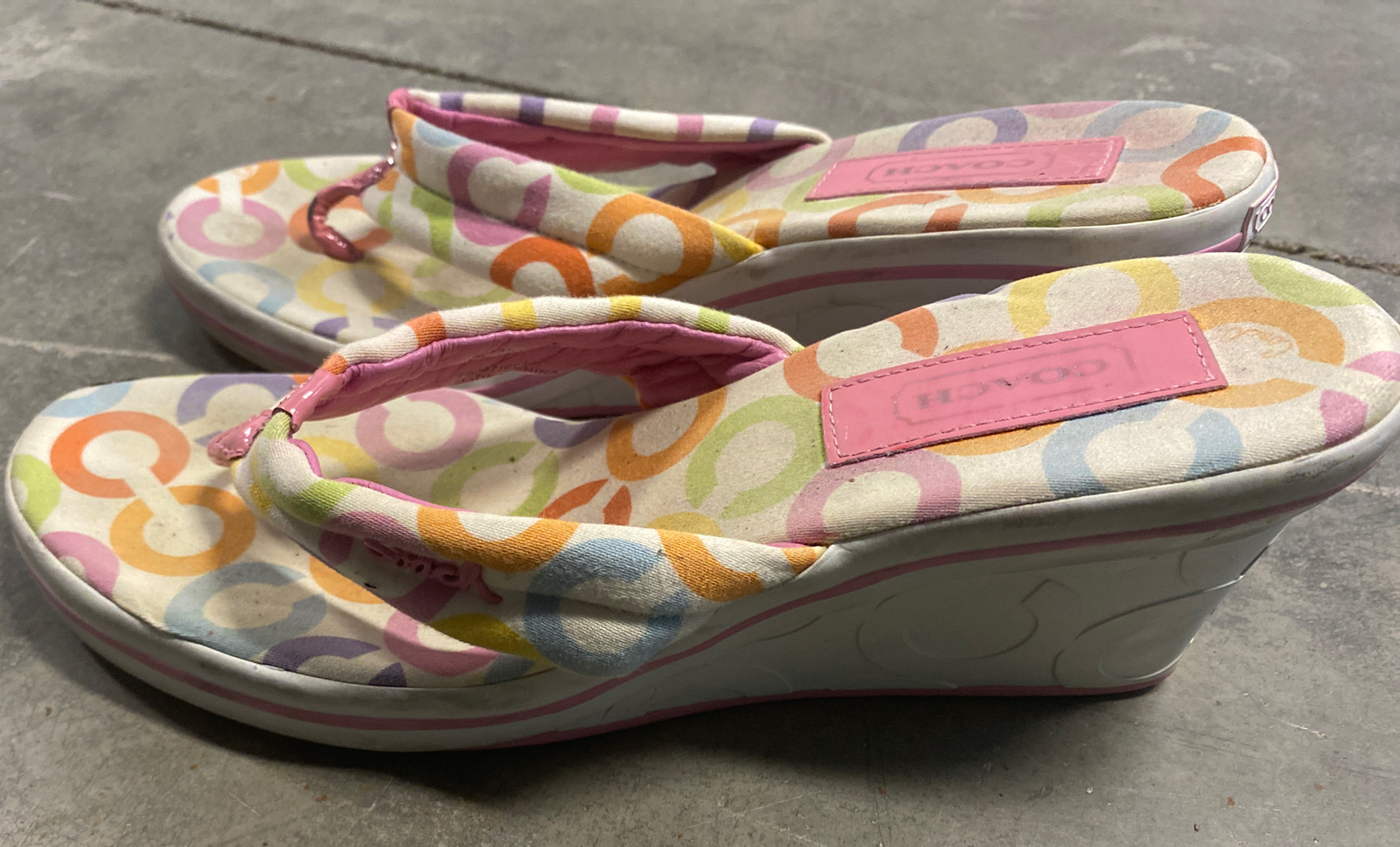 NWT Coach Women's Size 8 Maddy Sandals, Pink Signature iuu.org.tr