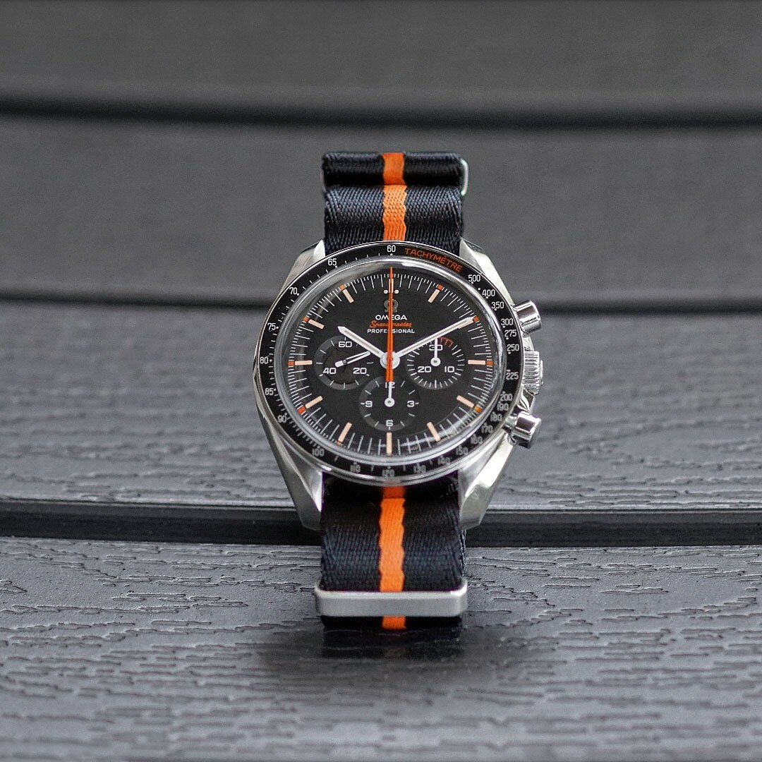 Orange Seat Belt Nylon Watch Strap 22 Mm Seatbelt Nato Strap