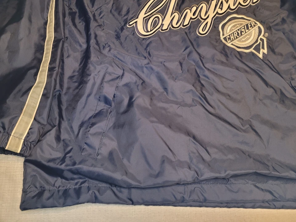 Cortavientos vintage 2005 Chrysler Spell Over azul para hombre talla XL Foto 3 de 4