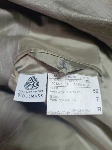 Vintage Canali Classic all worsted Luxury handtailored Bespoke retro db suit 44R - Picture 16 of 16