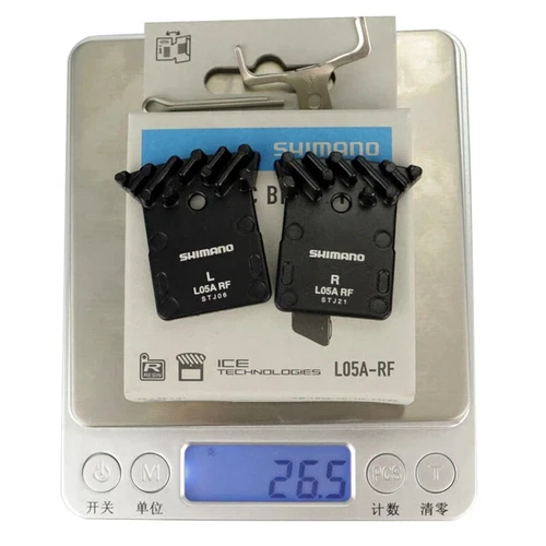 1/2/4/8pairs Shimano L05A-RF Disc Brake Resin Pads Cooling Fin fit L03A M8110 - Picture 2 of 13