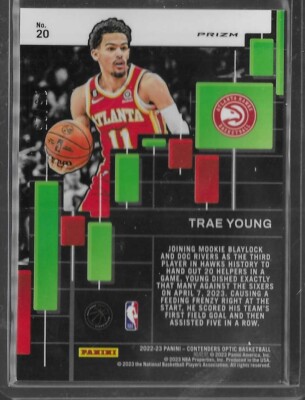 Trae Young 22-23 Panini Contenders Optic Green Parallel/25 Atlanta 