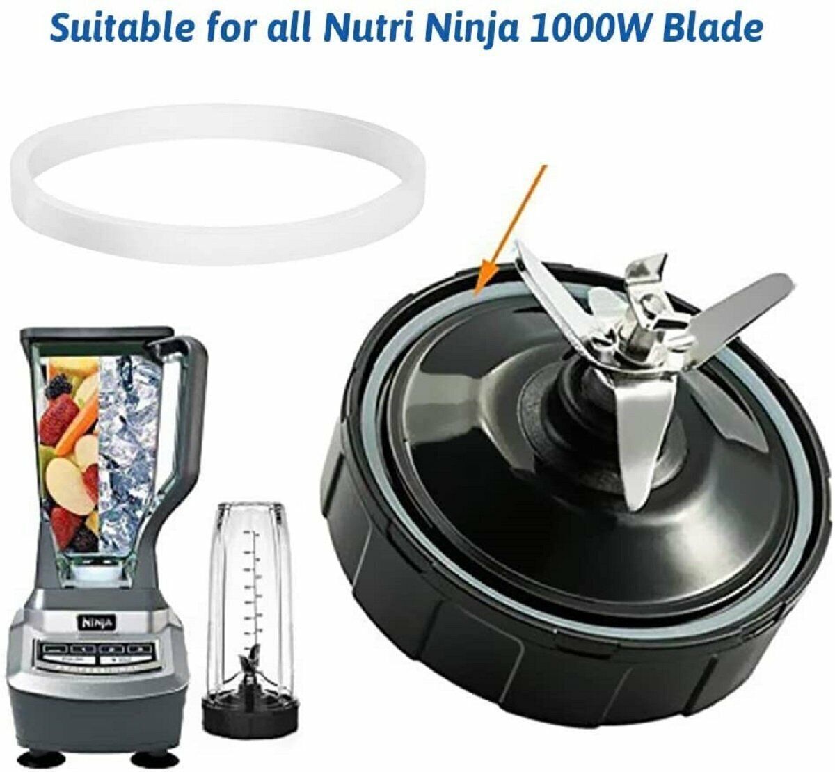 4 PCS Gasket Rubber Sealing O-Ring For Nutri Ninja 1000W Ninja Blender Parts