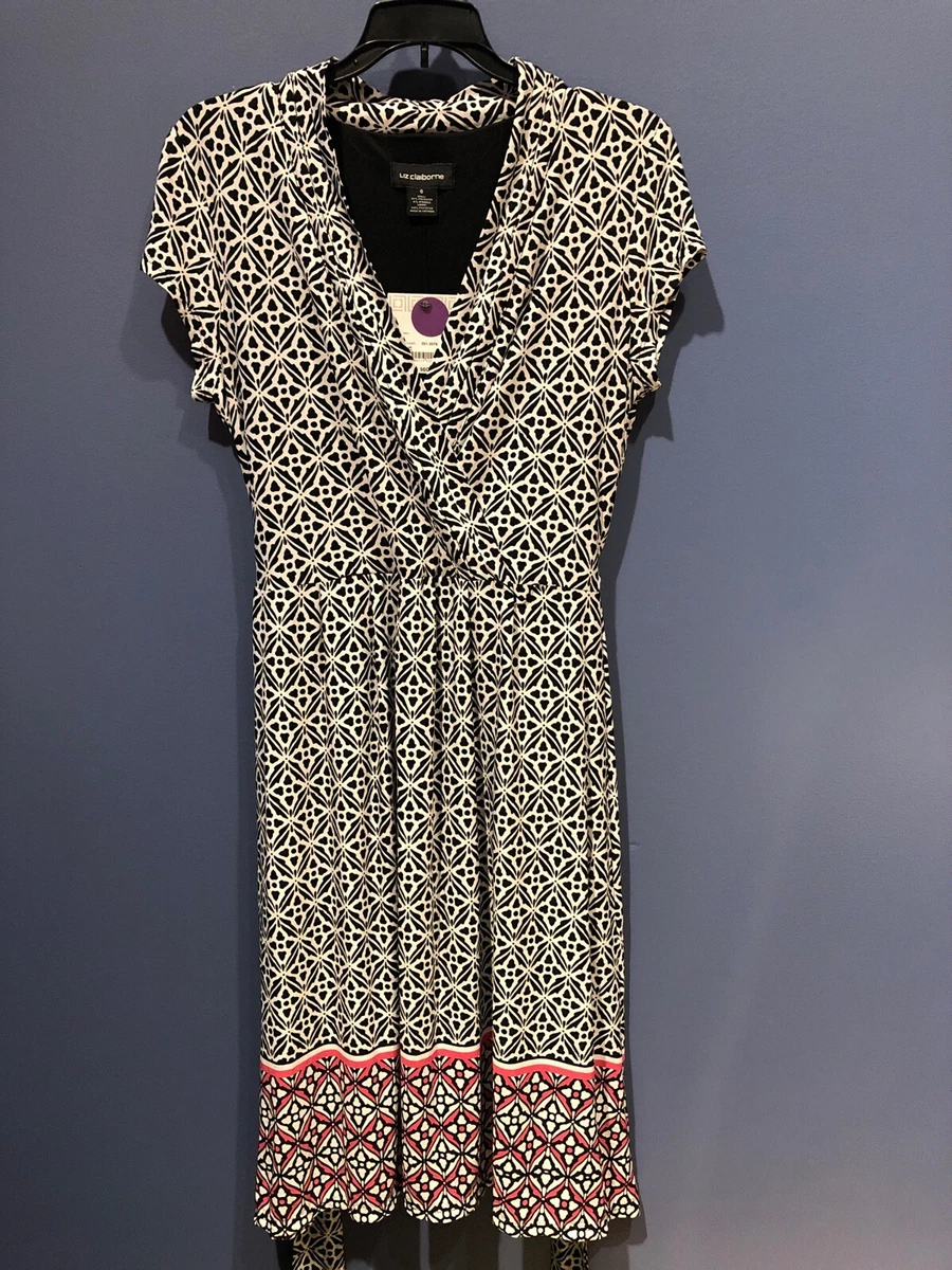 Liz claiborne black top and white dress