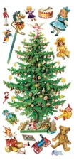 Violette Stickers Victorian Christmas Tree Toys  Crafts Planner Supply Scrapbook