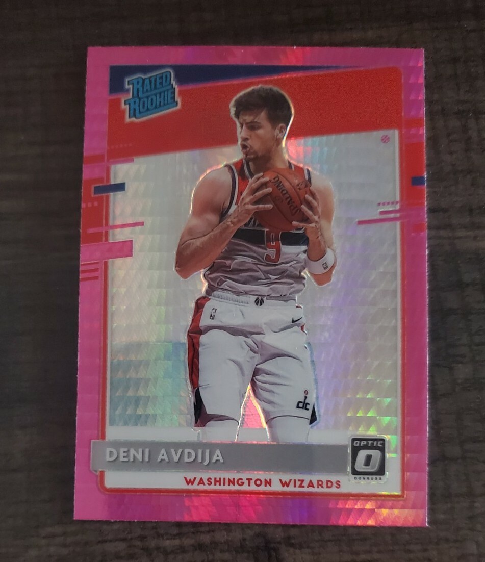 2020-21 Donruss Optic Deni Avdija #159 Rated Rookie Hyper Pink Prizm RC SP