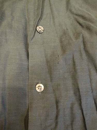 Camicia elegante uomo Metropolitan View tinta unita grigio verdastro L grande 100% cotone classe - Foto 9 di 11