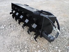 72'' Rotary Tiller Soil Conditioner Hydraulic Attachment Fits Skid Steer Loader