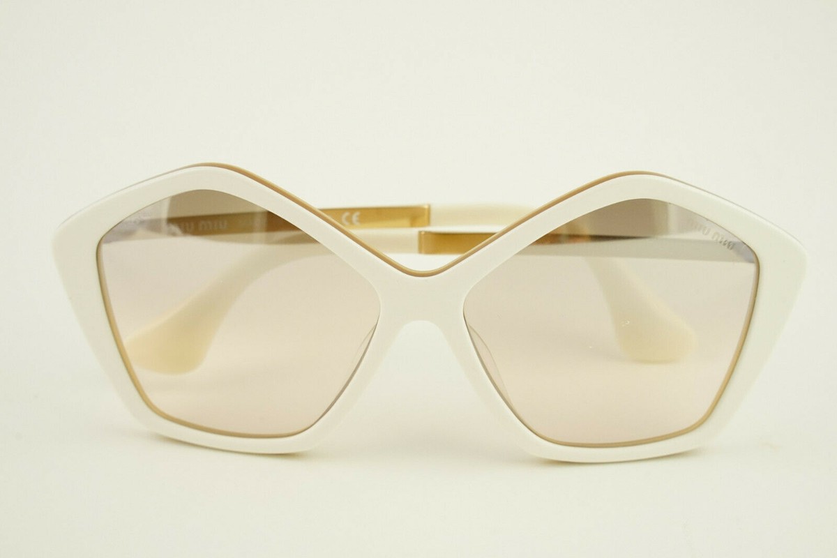 MIU MIU SMU 11N 57-14 White Gold KAT-1J1 135 1N Sunglasses MIU MIU SMU 11N 57-14 White Gold KAT-1J1 135 1N Sunglasses
