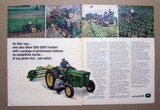 1967 John Deere 5020 Tractor 2 Page Ad NEW 133 HP ROW CROP UP FRONT