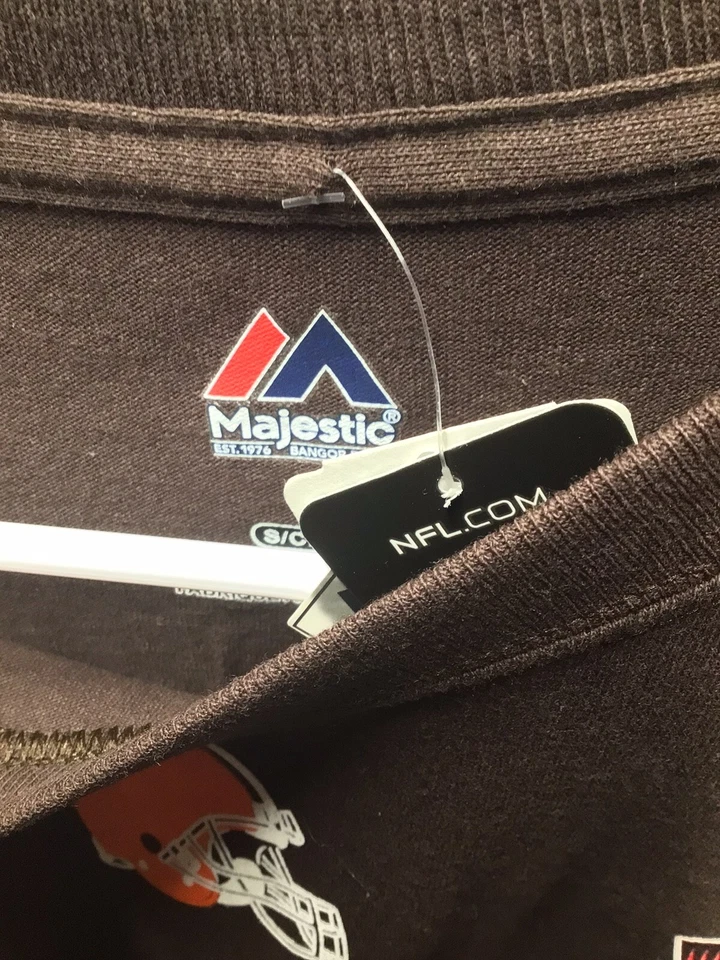 Camisa Jersey Masculina Pequena NFL Jim Brown Cleveland Browns Majestic HOF Nome Número - Imagem 4 de 4