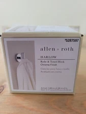 Allen + Roth NEW Robe and Towel Chrome 1.88 in x 2.28 in x 2 in Hook #5287597