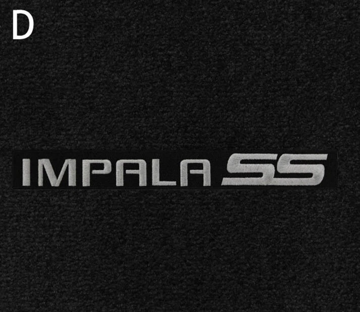 Juego de 4 alfombrillas negras con logotipo bordado Chevy Impala 2006-2020 nuevas Foto 4 de 4