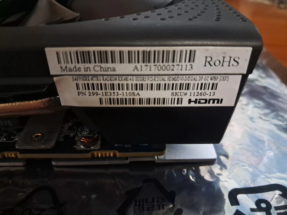 SAPPHIRE Radeon Nitro Rx 480 4GB GDDR5 Graphics Card Used Tested Working AS IS - Image 2 of 4