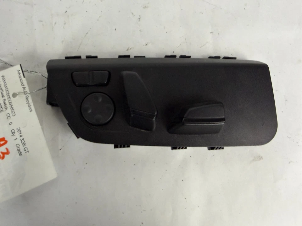 Interruptor de control del asiento del lado del pasajero delantero derecho BMW 328i GT 2014-2015 FABRICANTE DE EQUIPOS ORIGINALES Foto 2 de 4