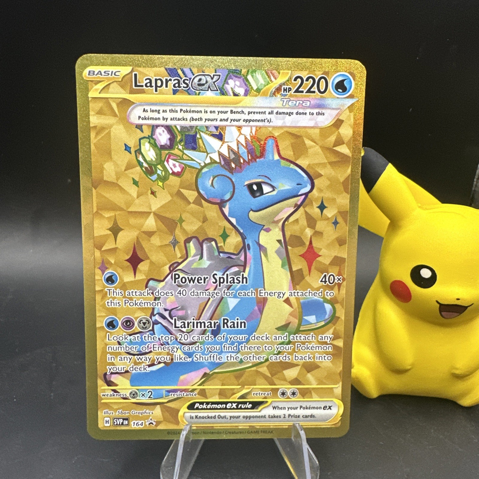 Pokemon TCG Lapras ex 164 Scarlet & Violet Promo Full Art Holo Card Rare