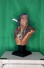 Indianer Büste, 30cm, 3-D-Figur, Handmade, Maßstab Ca. 1/4, Dekorativ.