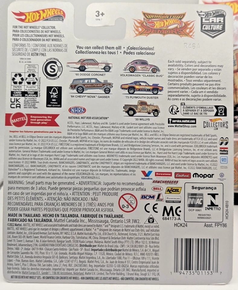 Hot Wheels Dragstrip Demons ’33 Willys + ’65 Coronet 2022 Premium 5/5 1/5 Difícil de encontrar Foto 4 de 4