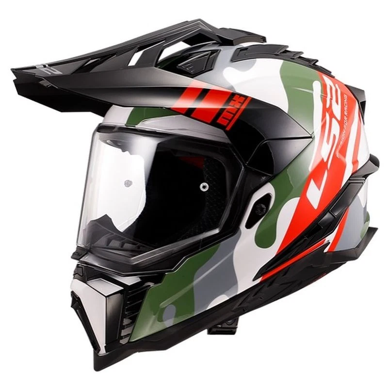 Casco deportivo doble LS2 Explorer Full Face Adventure para motocicleta - Elige talla/color Foto 3 de 4