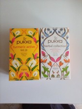 2 x tea, Pukka Turmeric Active Herbal Tea 40g & Elderbury & Echinacea Tea 34.4 g