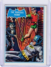 1966 Topps Batman Blue Bat #43B A Perilous Penny