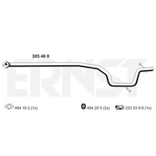 ERNST Abgasrohr Hosenrohr mitte für Ford Mondeo IV Turnier BA7 S-Max WA6 305488