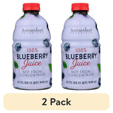 (2 pack) Antioxidant Solutions 100% Blueberry Juice Not from Concentrate...