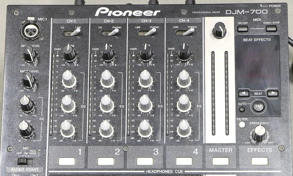 Pioneer DJM-700 Black Digital DJ Mixer 4Channel Performance Effects Tested Japan - Image 3 of 4