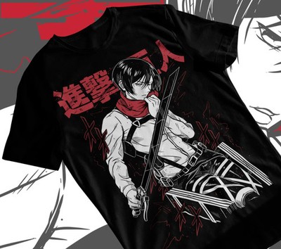 Anime Mikasa Ackerman Attack On Titan Black T-Shirt